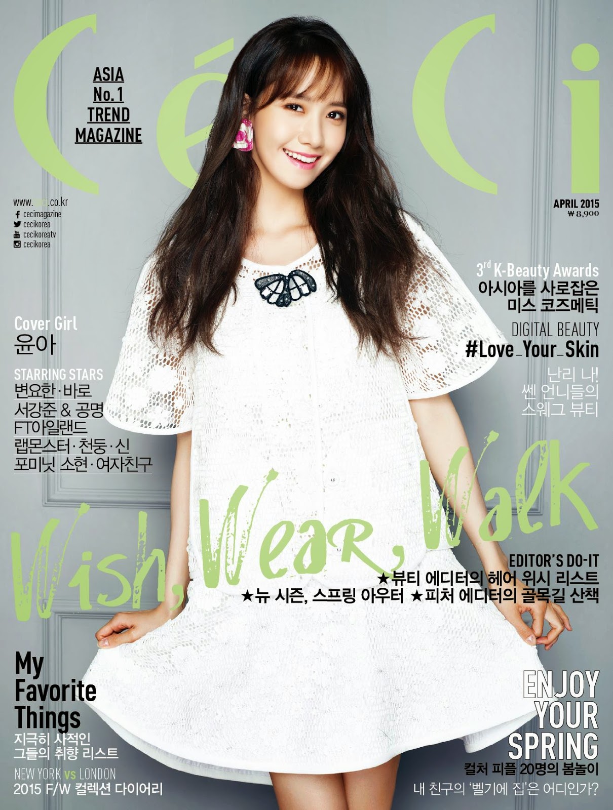 Yoona Shows Her Bright Smile On The Cover Of Ceci Magazine Daily K Pop News