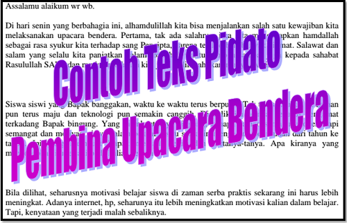 Contoh Teks Pidato Pembina Upacara Bendera Revisi Id