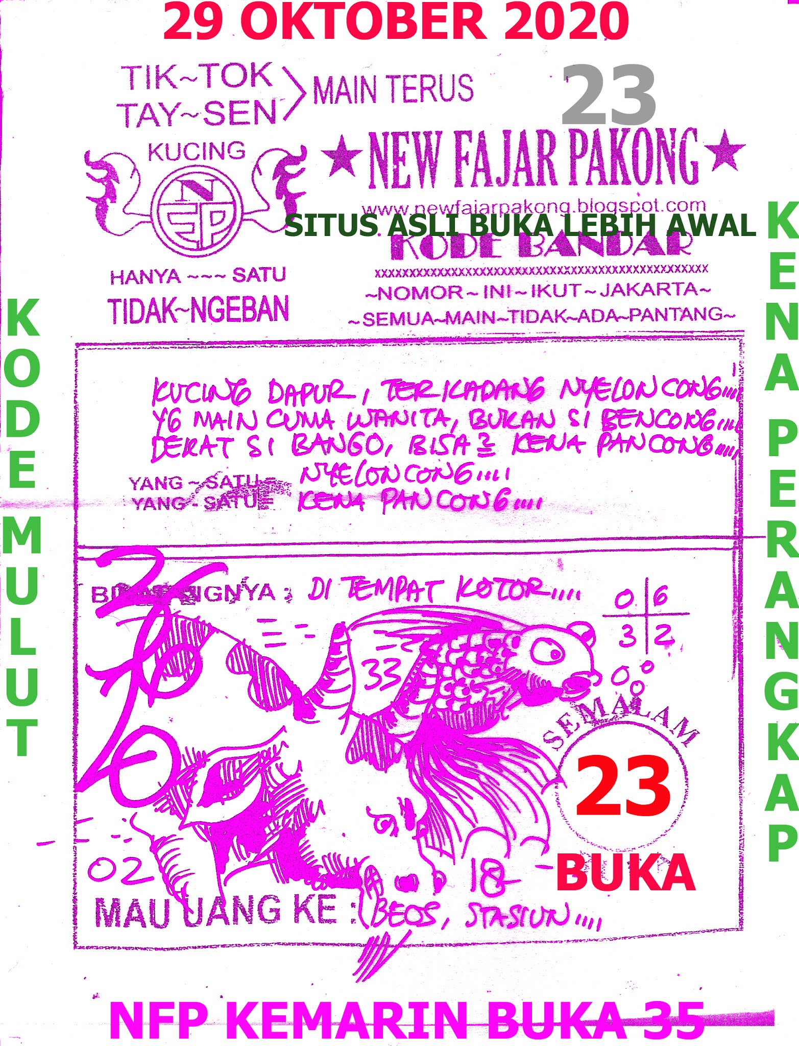 Kode Syair Kalong Hongkong Kamis 29 Oktober 2020 Kode Kalong