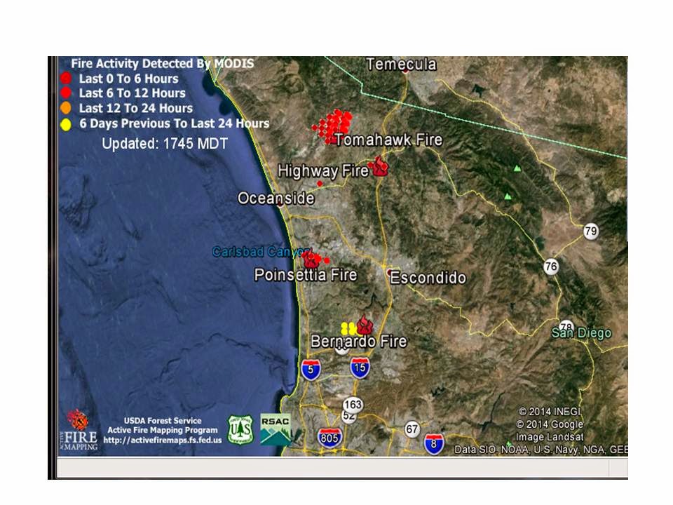 Current San Diego Fire Map United - Presentation1