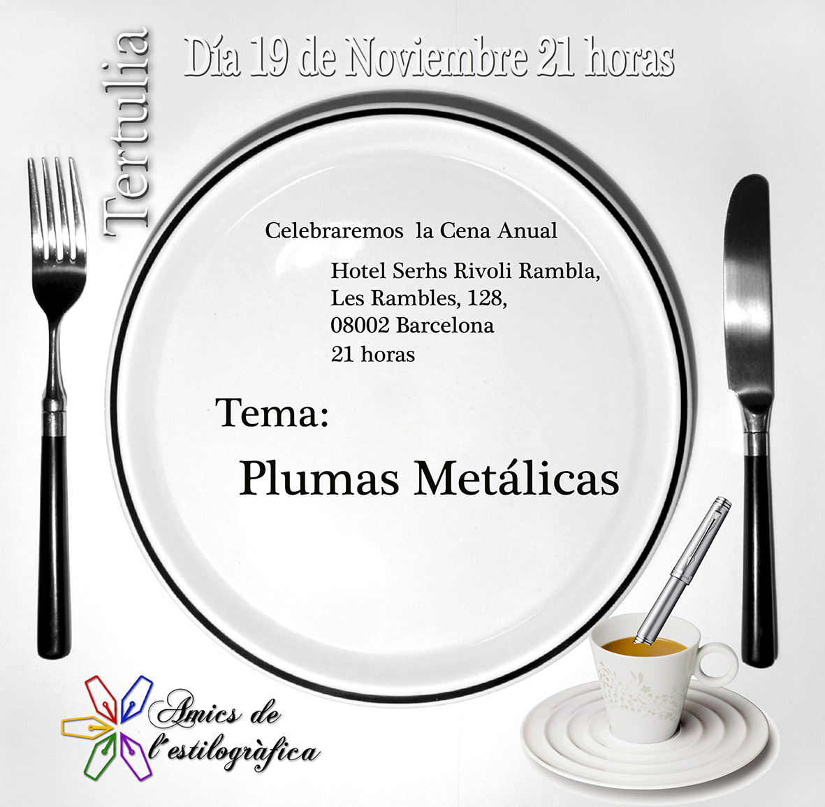 37 TERTULIA 19 DE NOVIEMBRE (PLUMAS METALICAS) 2015