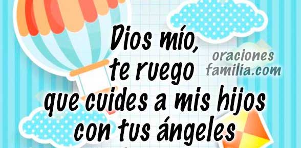 oracion de la noche Dios cuida a mis hijos con angeles