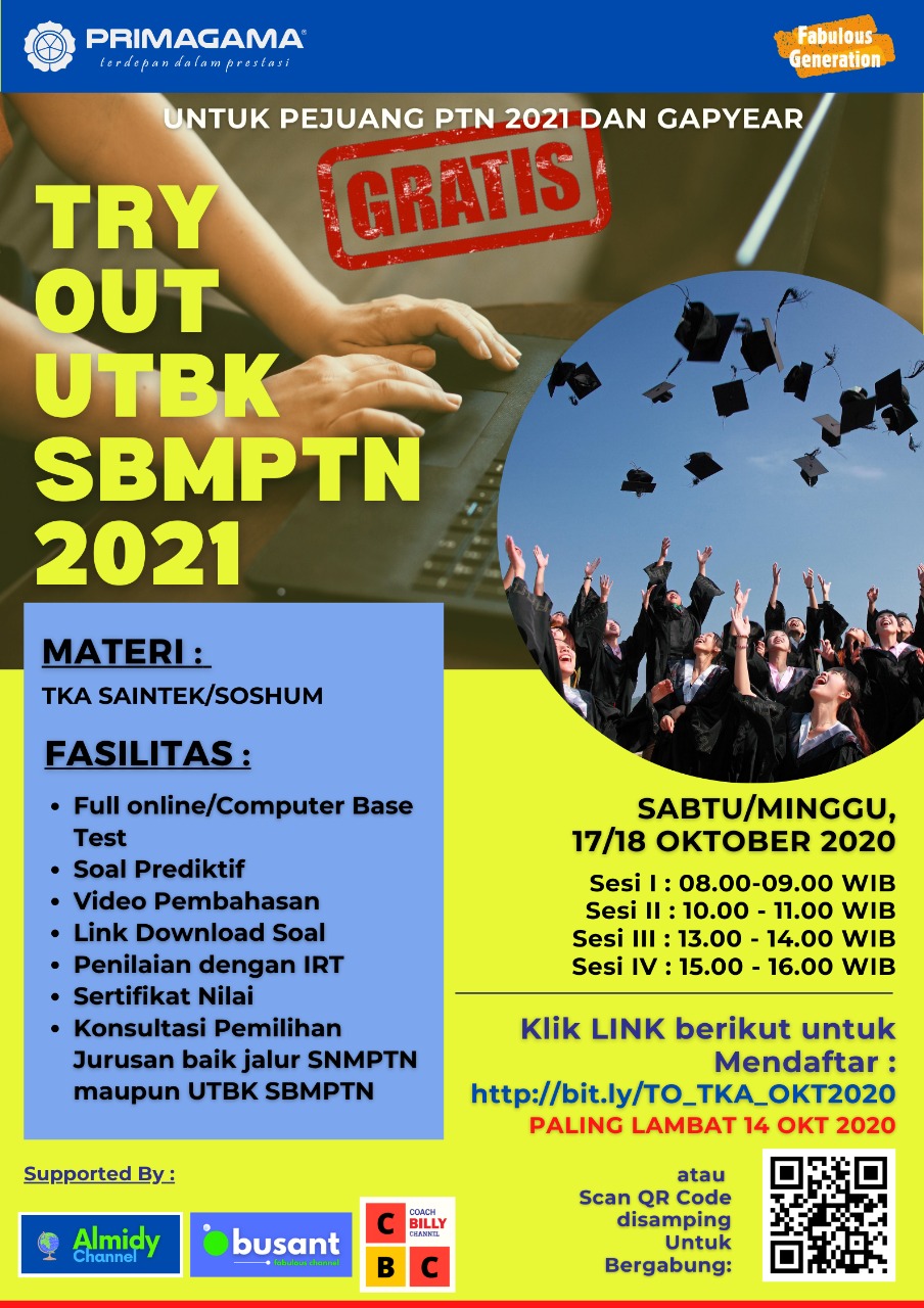 Primagama Malang Cengkeh Jaya Soekarno Hatta Kuy Ikuti Tryout Fabulous 2020 Sekarang Juga