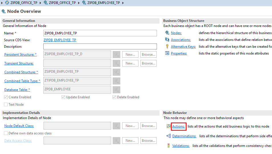 SAP ABAP Central ABAP / Fiori Elements Adding BOPF Create Remove Update Delete (CRUD) Actions