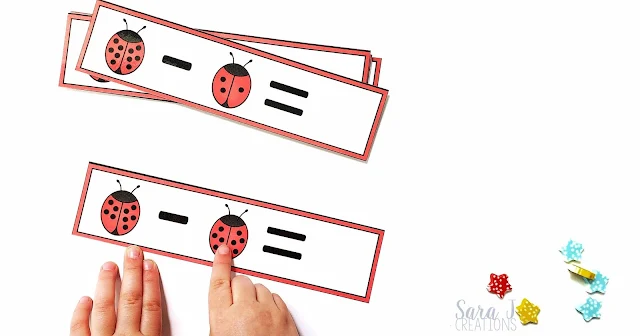 Download your free ladybug subtraction write and wipe cards here. These make the perfect subtraction fact fluency activities that you can use in your math centers right away. Ideal for first grade but could be used as practice in kindergarten or 2nd grade.