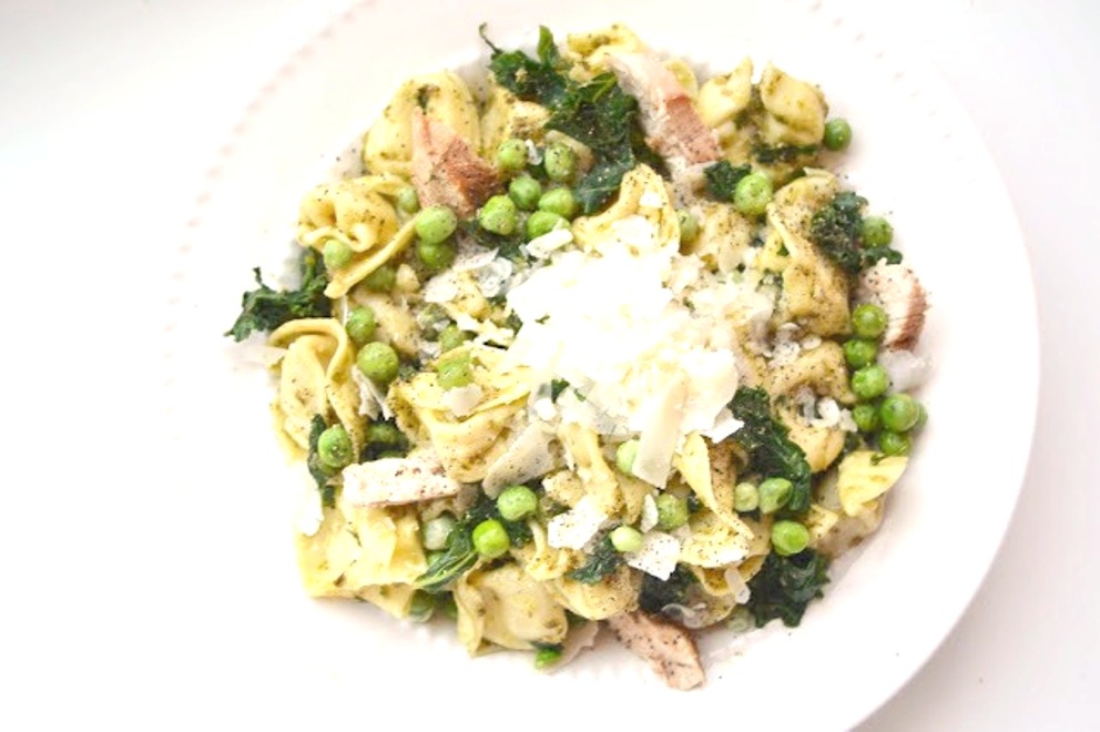 Chicken Pesto Tortellini with Kale and Peas The Nutritionist Reviews