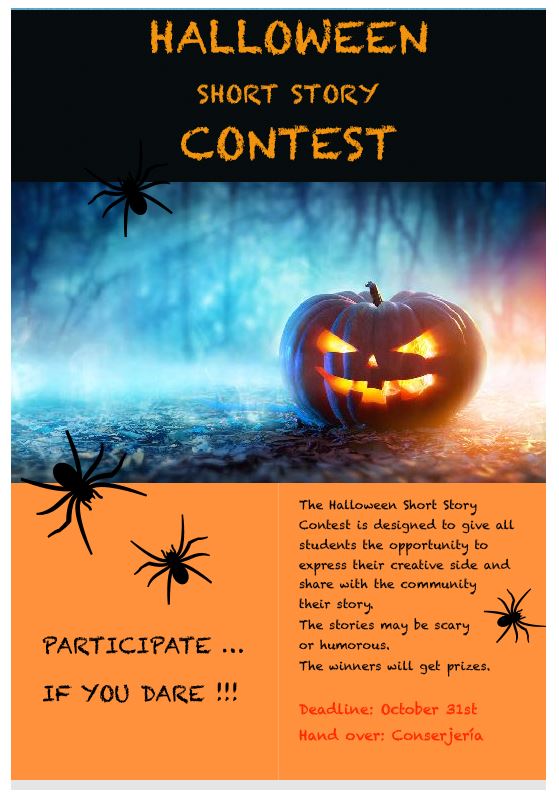 IES MARÍA DE CÓRDOBA HALLOWEEN SHORT STORY CONTEST