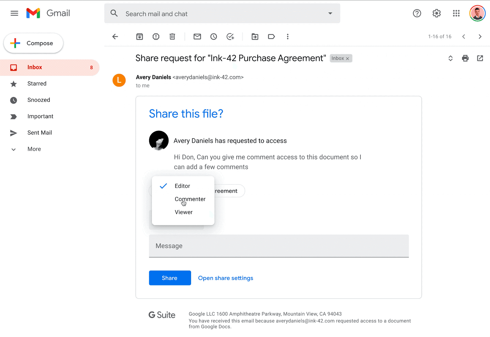The New Dynamic Email feature now allows users to have direct access to