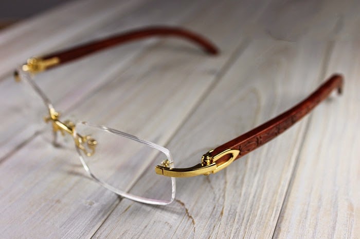 cartier glasses wood