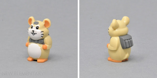 Rat with Yellow Cheese Tile LEGO Grey Mouse