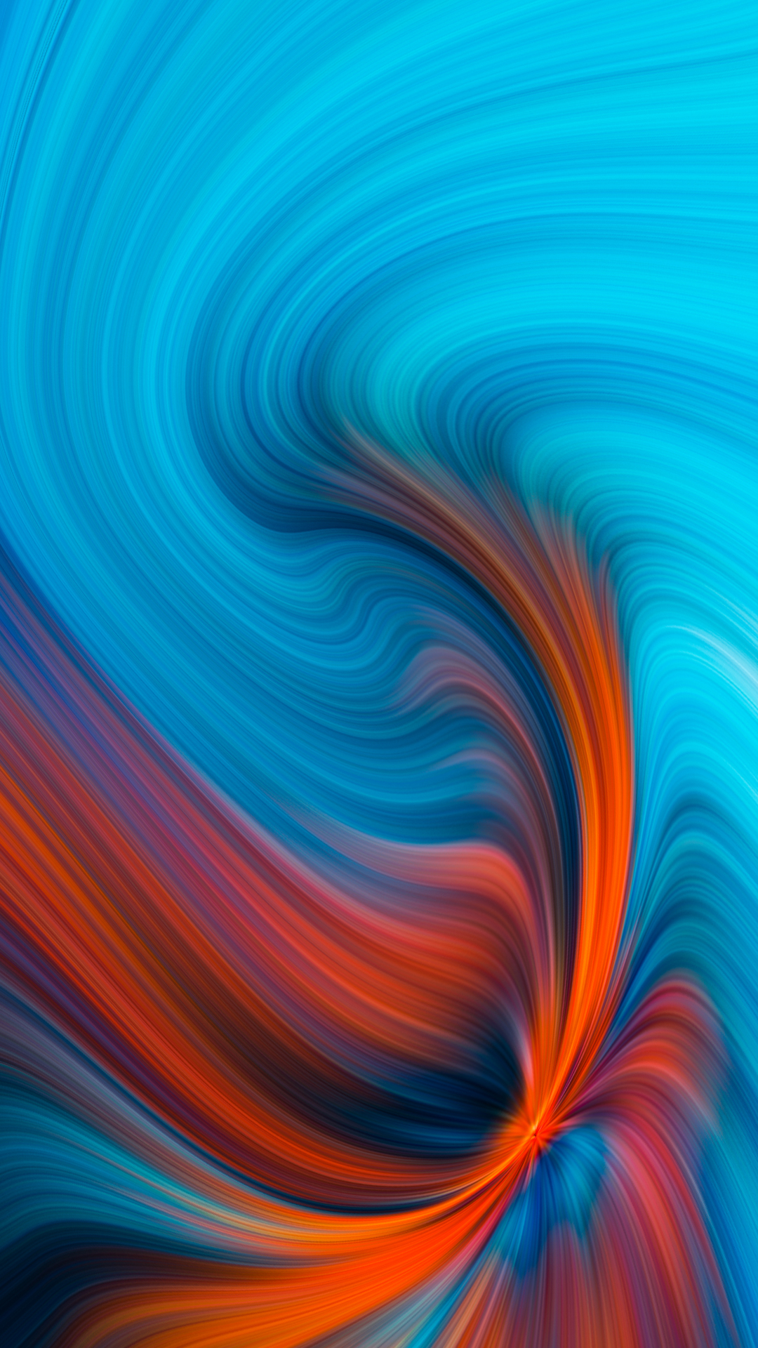 Orange Blue Abstract Wallpaper - iPhone Wallpapers