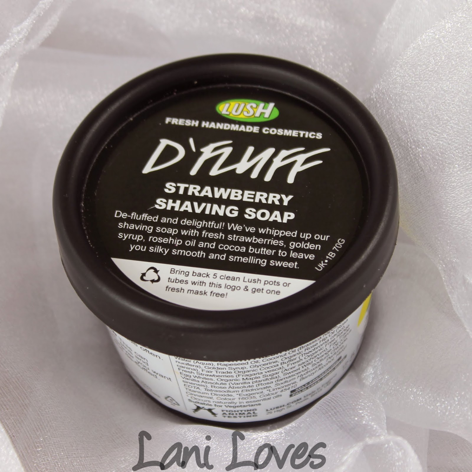 LUSH D'Fluff Strawberry Shaving Soap Review & Giveaway!