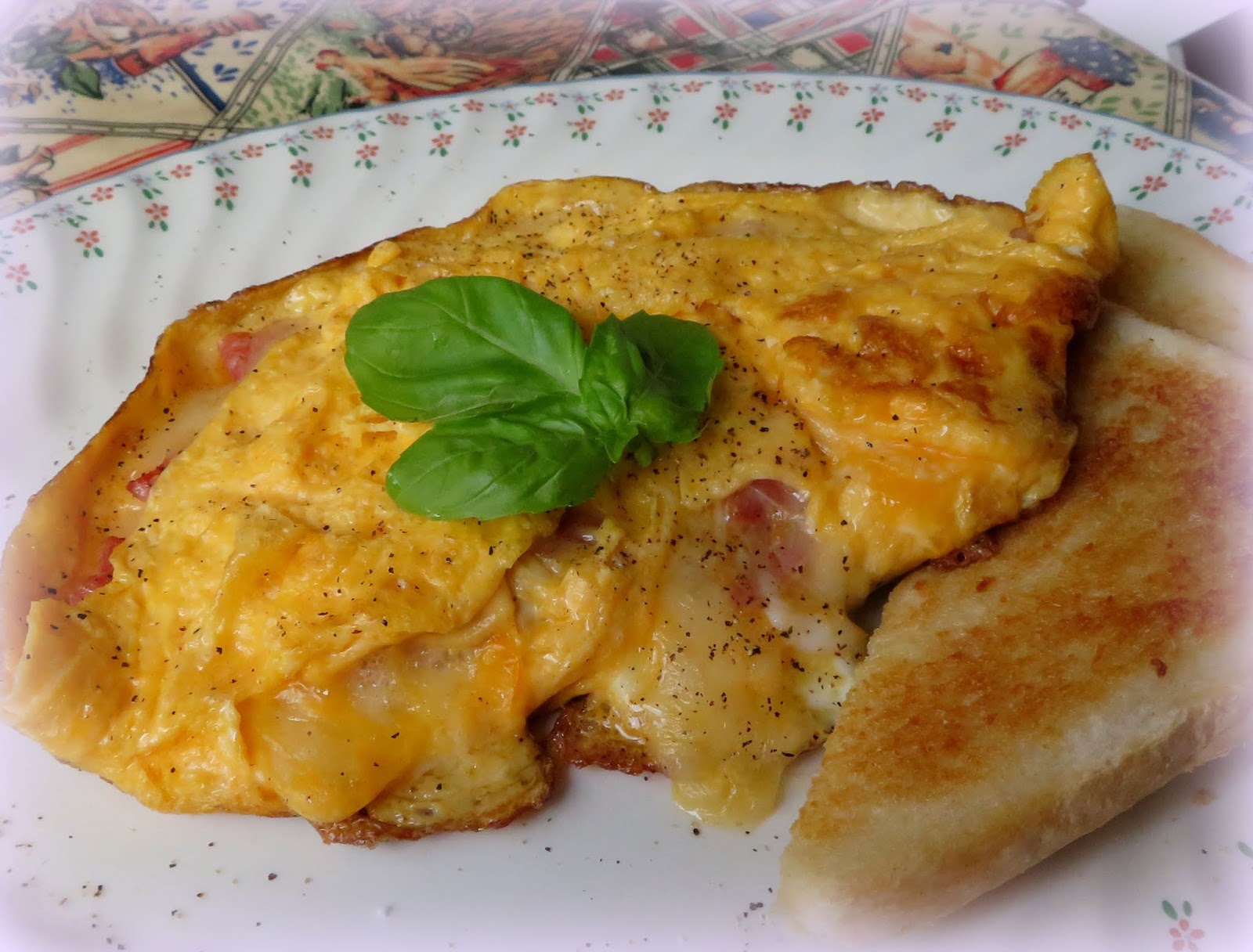 Salami & Cheese Omelette The English Kitchen
