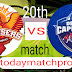 Today IPL Match Prediction-Sunrisers Hyderabad vs Delhi Capitals-IPL T20 2021-20th Match-Who Will Win today!