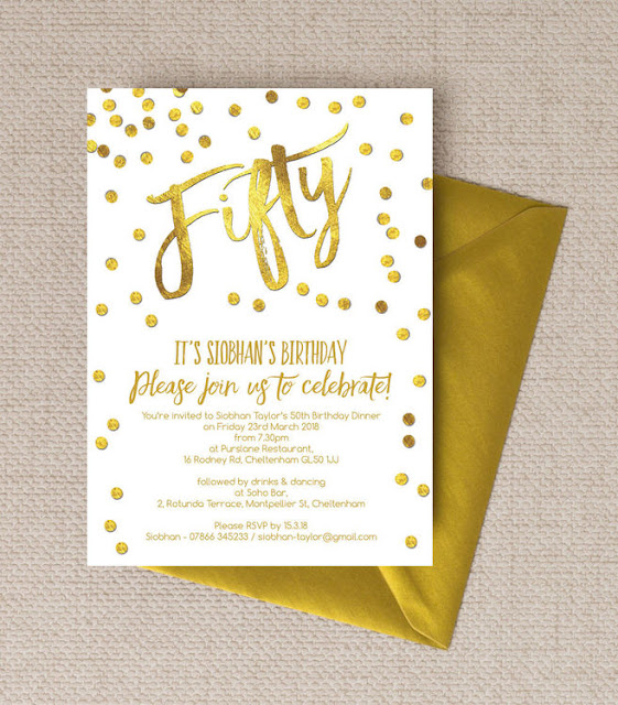 50th Birthday Invitation