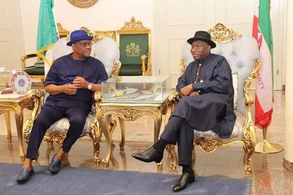 Gov. Wike Receives Goodluck Jonathan And Mama Peace In Rivers
