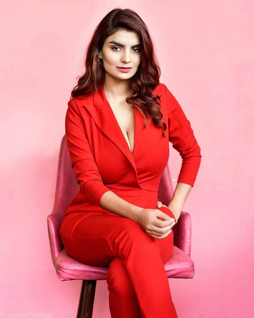 Anveshi Jain Sizzles in Red - Social Media
