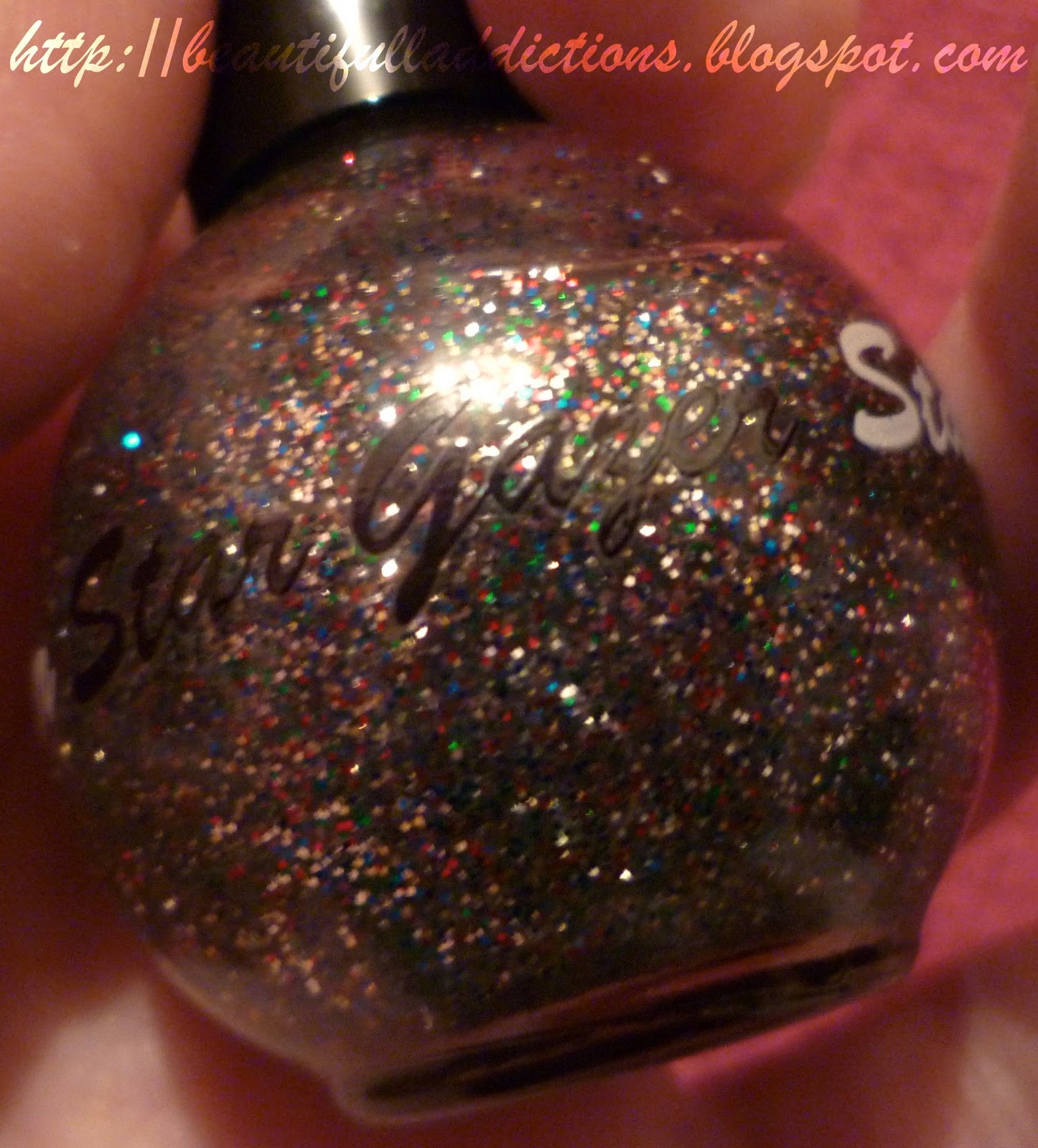Beautiful Addictions NOTD Multi Sparkle French