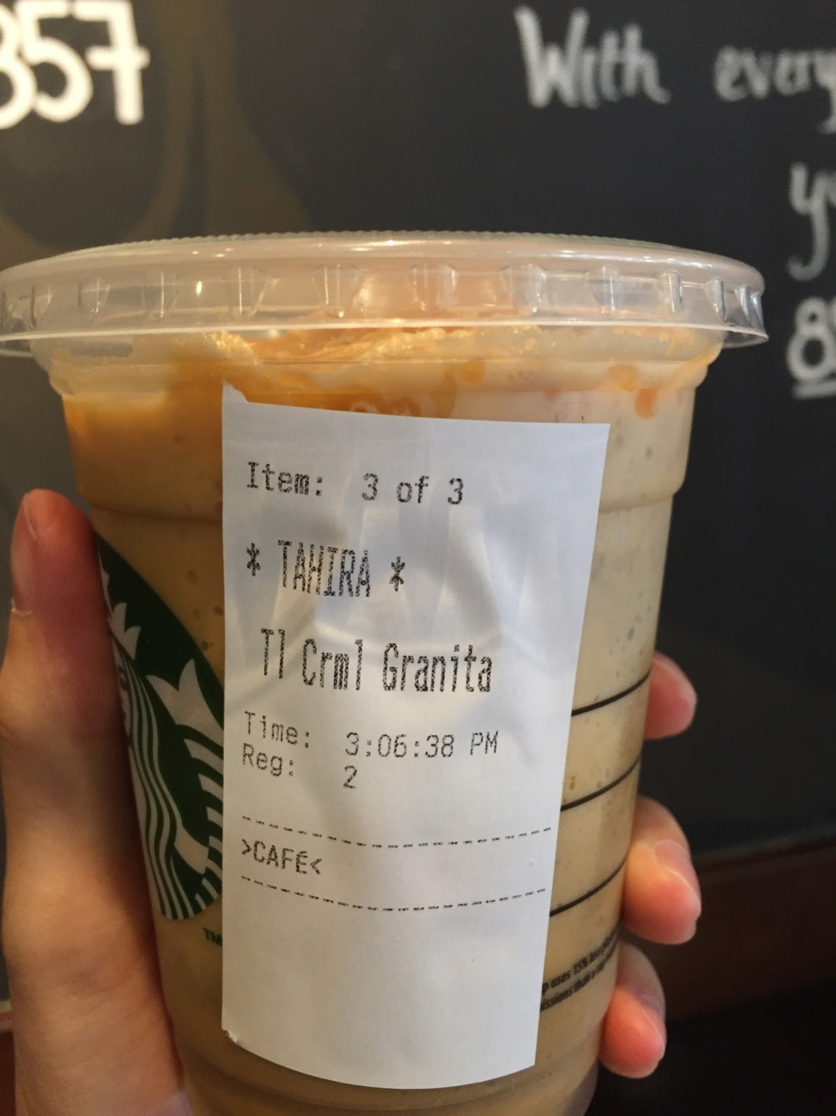 Caramel Espresso Granita From Starbucks / スターバックスのキャラメル エスプレッソ グラニータ