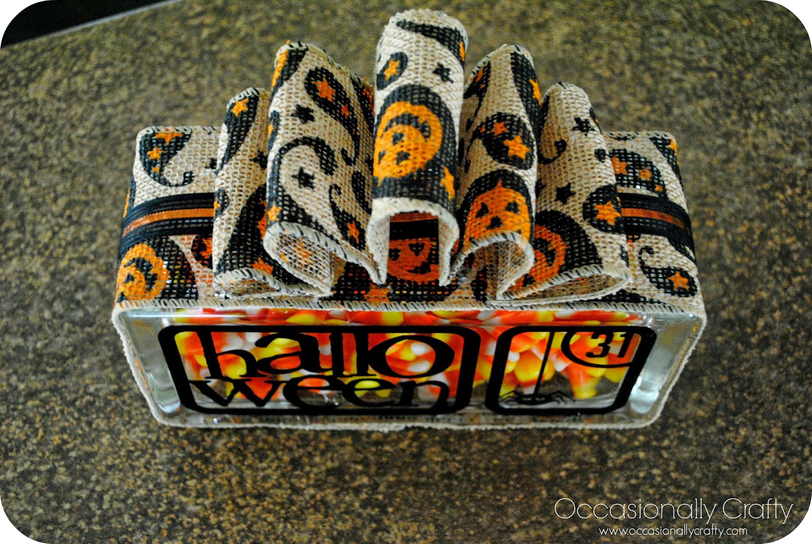 Sister S Challenge Candy Corn Crafts Laura S Glass Block