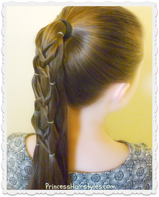 Criss Cross Woven Ponytail Hairstyle Hairstyles For Girls Princess