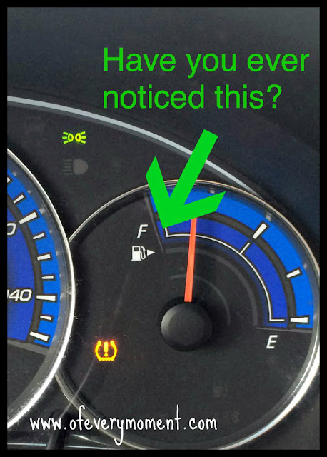 gas tank location indicator arrow