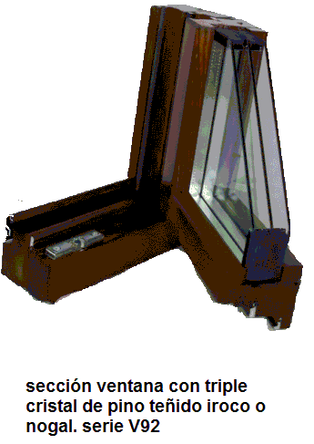 made of wood: VENTANA EN MADERA SERIE V92