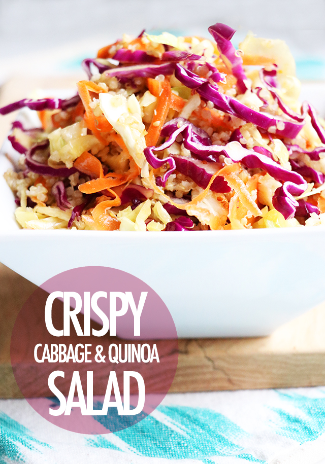 crispy cabbage and quinoa salad