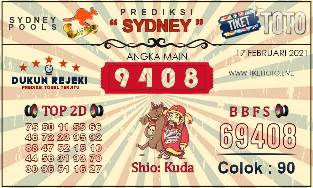Prediksi Togel SYDNEY TIKETTOTO 17 FEBRUARI 2021