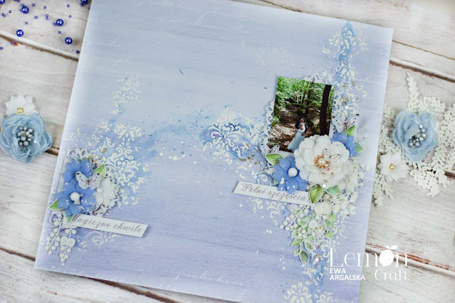 Ślubny layout w błękitach z kolekcji Serenity LemonCraft