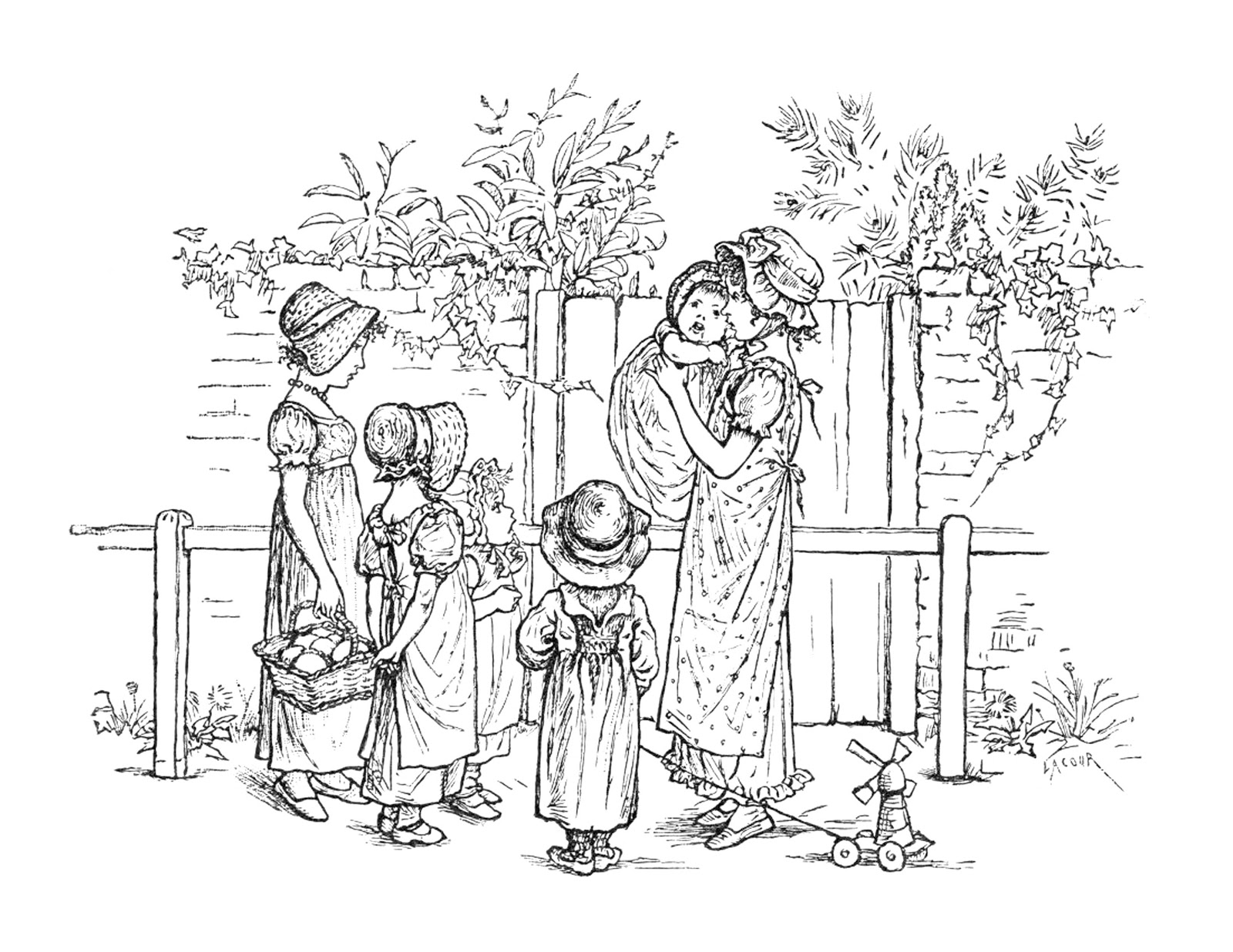 kate greenaway giant coloring book pages - photo #8