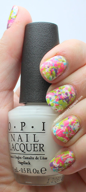 Paint splatter nails