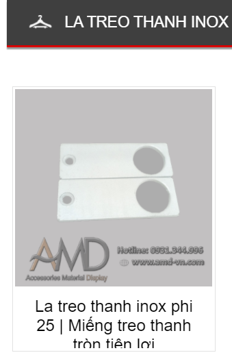 la treo ống inox amd la treo ong inox amd