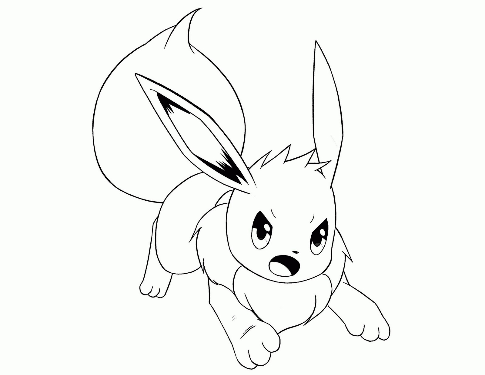 Eevee Coloring Pages Printable - Free Pokemon Coloring Pages