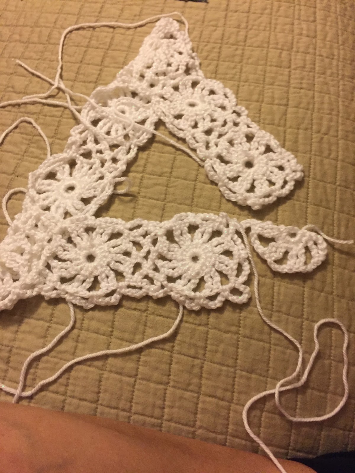Snow Flower Shawl Making The Yoke
