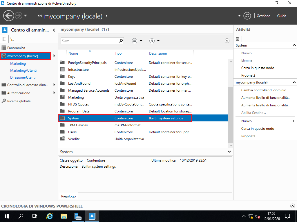 Information Technology Windows Server 2019 Impostare la complessità