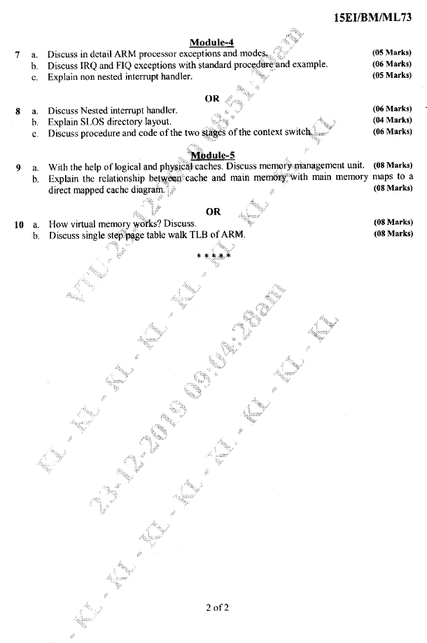 Visvesvaraya Technological University B.E. (CBCS) Seventh Semester 15EI