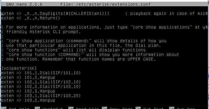 Konfigurasi Ekstensi Server Softswitch / Konfigurasi