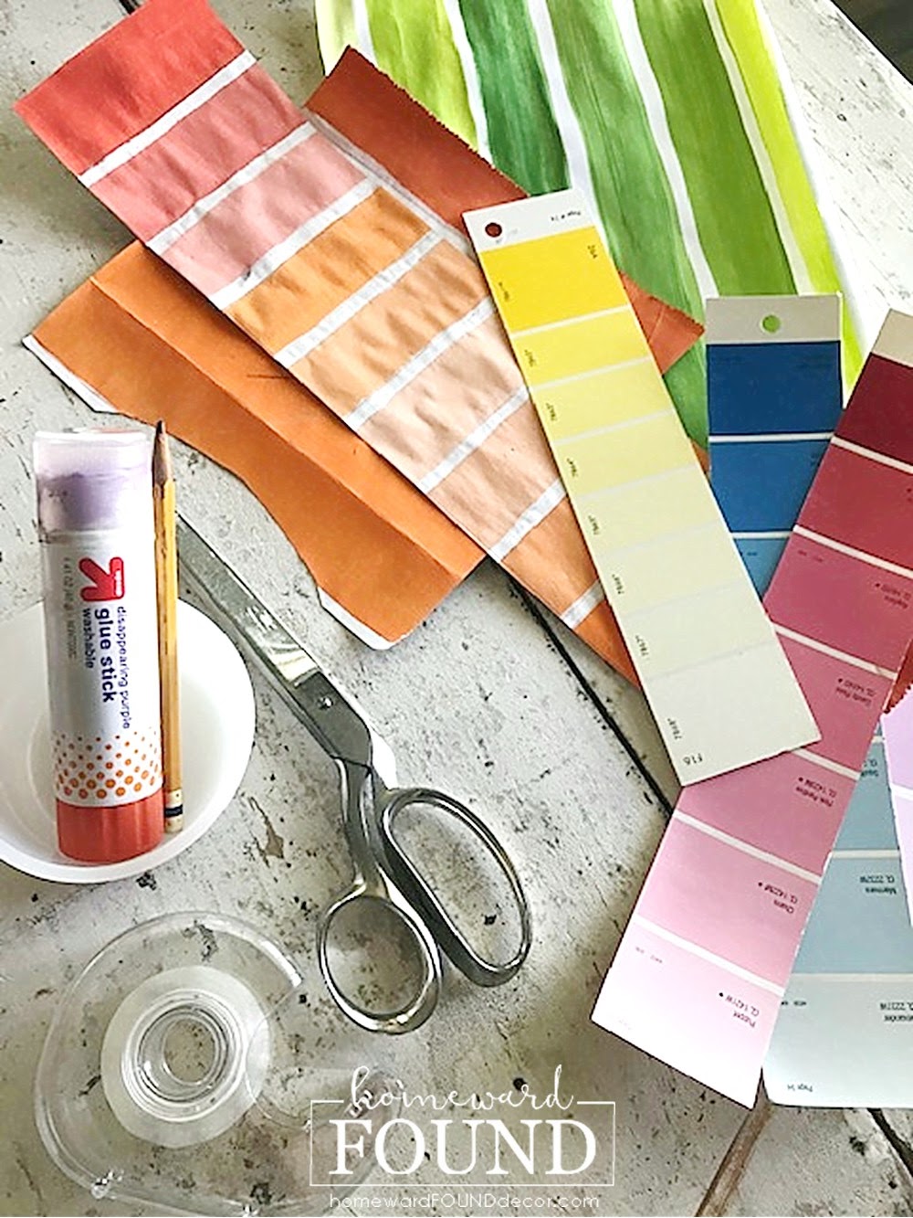 diy paint chip ornaments homeward found decor