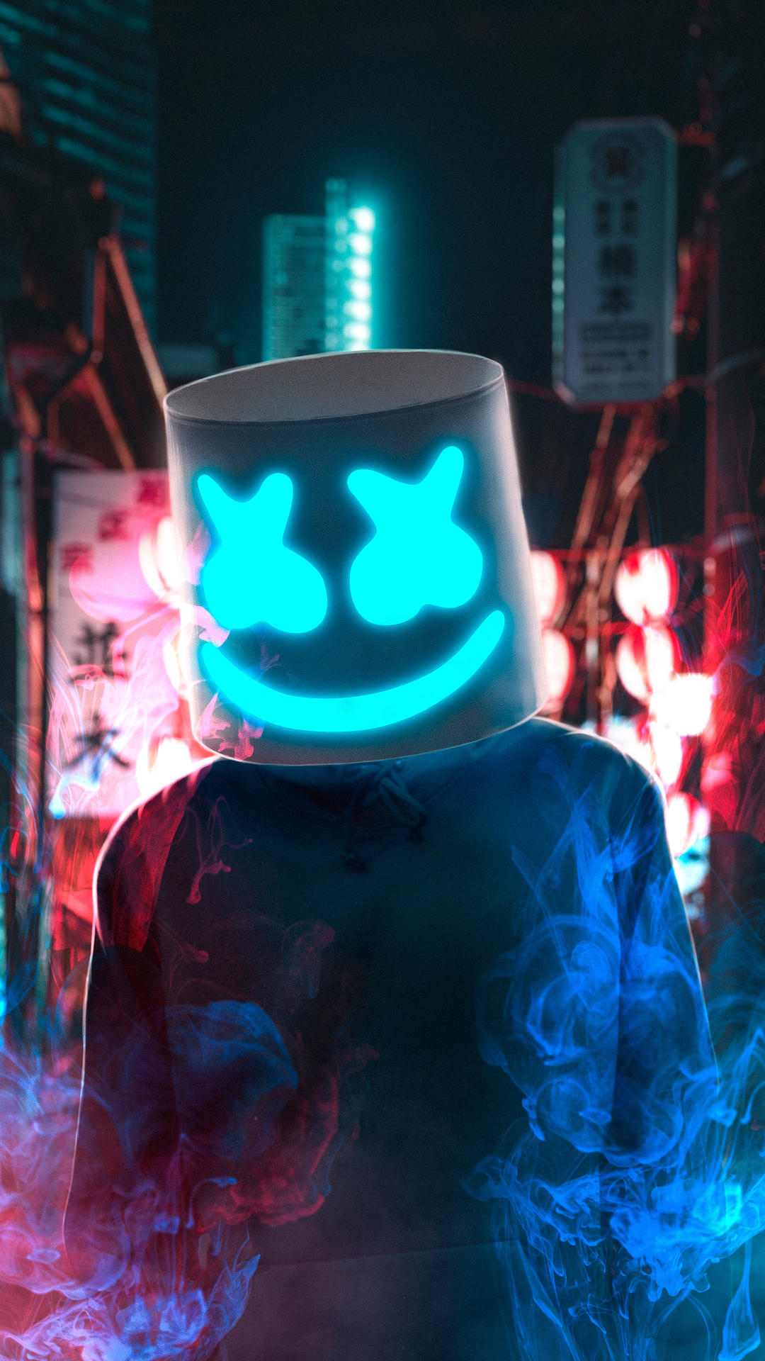 Marshmello Neon iphone Wallpaper