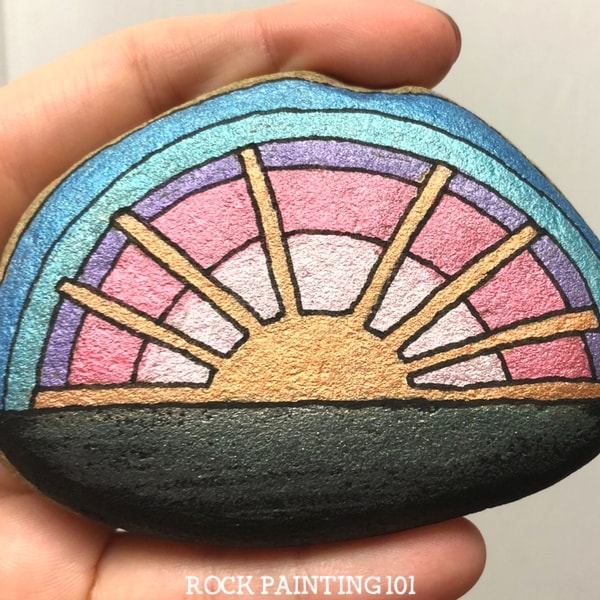 How to Paint a Heart with Dotting Tools - Rock Painting 101