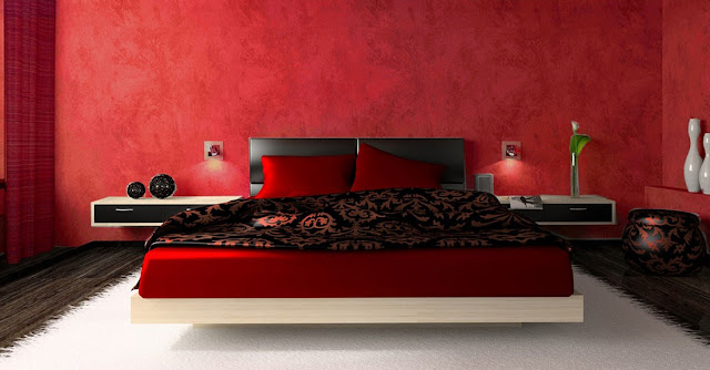 Red Accent Bedroom