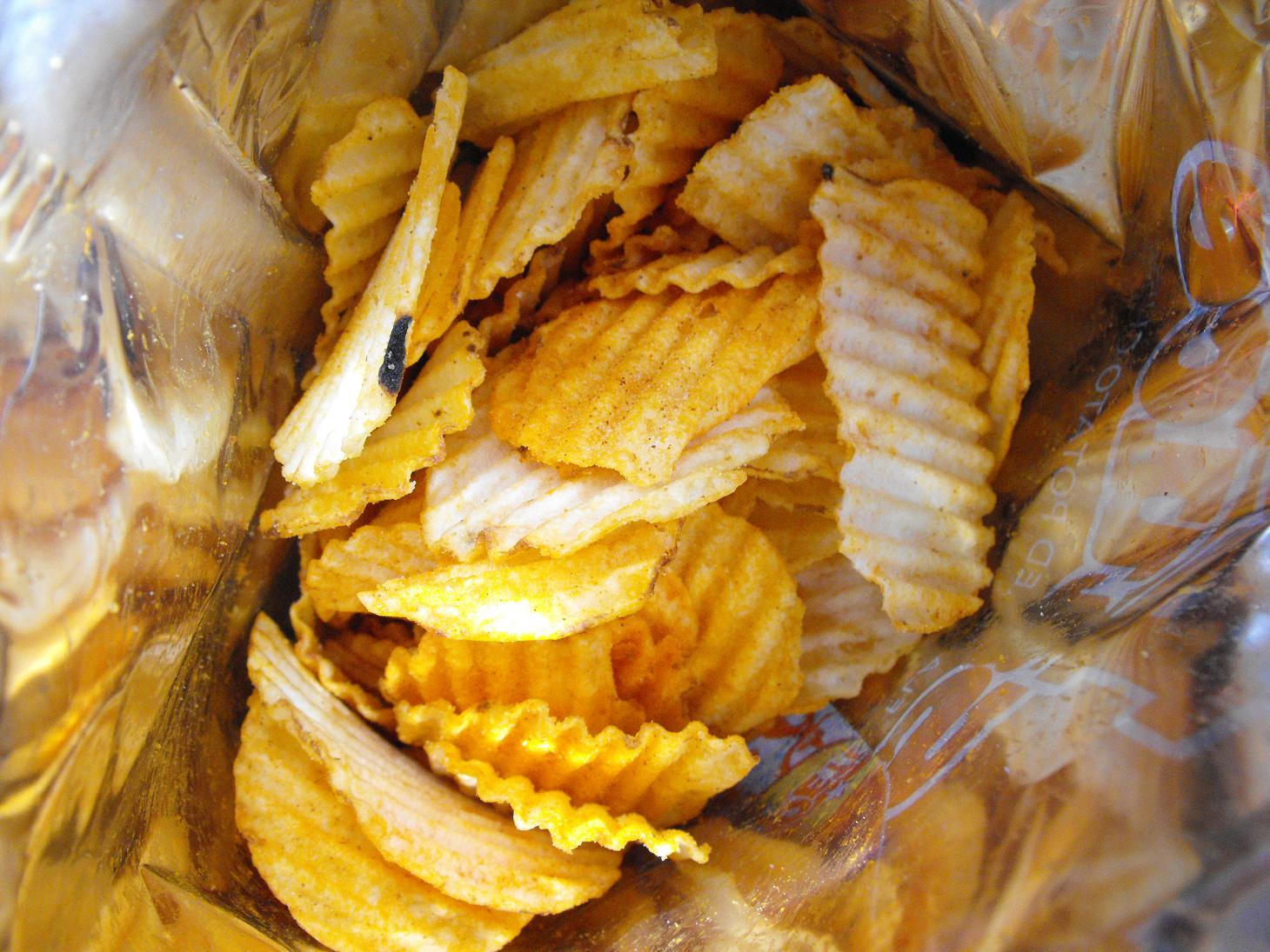 Hot Chicks Eatin' Spicy Chips Snack 156 Herr’s Hot Sauce Flavored