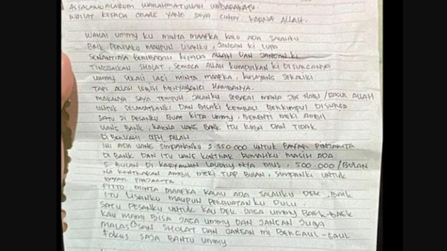Ini Surat Wasiat Bomber di Gereja Katedral Makassar