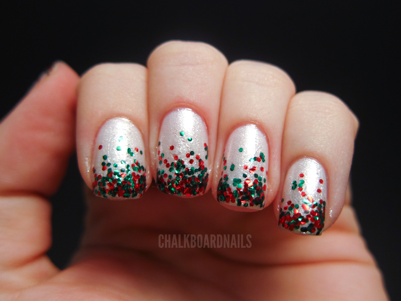 My Christmas Nails  Chalkboard Nails  Nail Art Blog