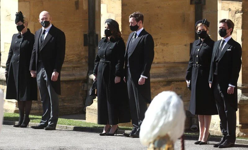 Queen Elizabeth, the Duchess of Cornwall, the Duchess of Cambridge, the Countess of Wessex and Prince Harry