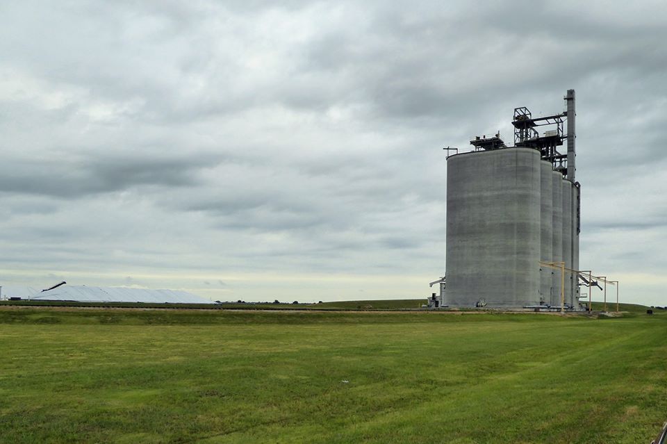 Towns and Nature Galva, KS Grain Elevator with recent expansion and