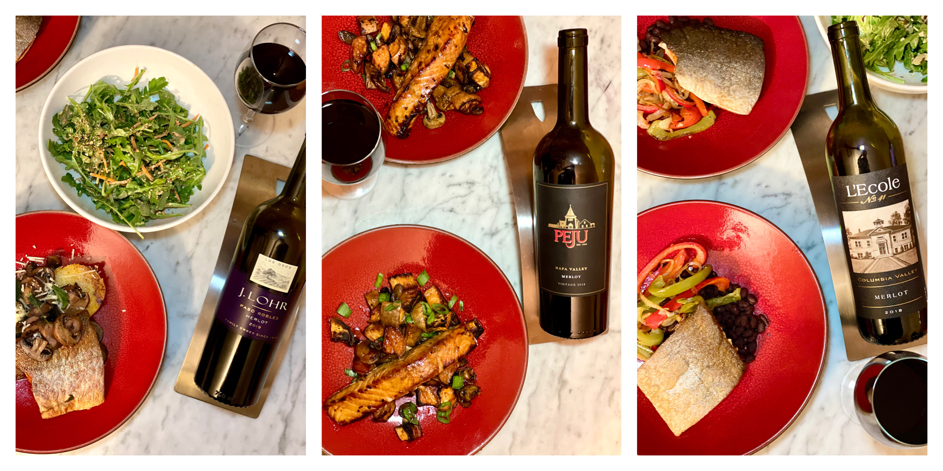 Experiments with Salmon and Merlot (MerlotMe, WinePW) Somm's Table
