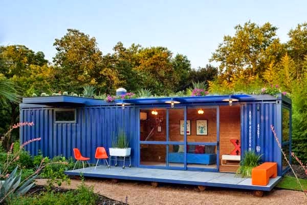 A Shipping Container Costs About $2,000. What These 15 People Did With That Is Beyond Epic - Blue container? Run with it!