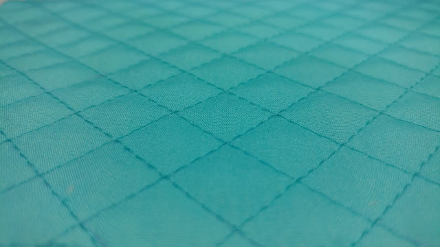 Cross-hatch quilting with Hobbs Thermore batting and Aurifil thread